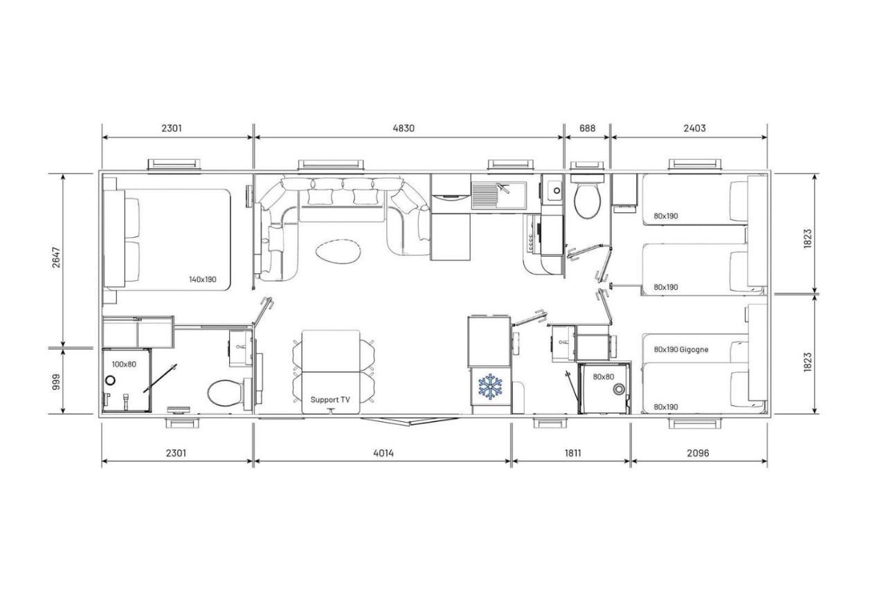 Mobil home neuf 6/8 pers Biville-sur-Mer Esterno foto